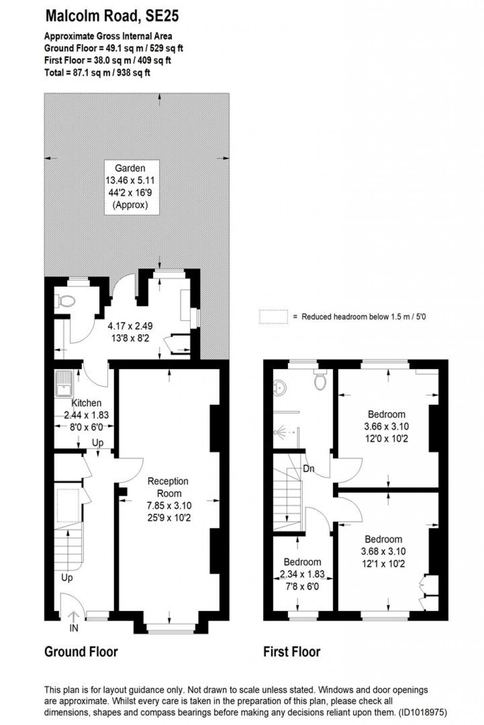 Floorplan for Malcolm Road, South Norwood, London