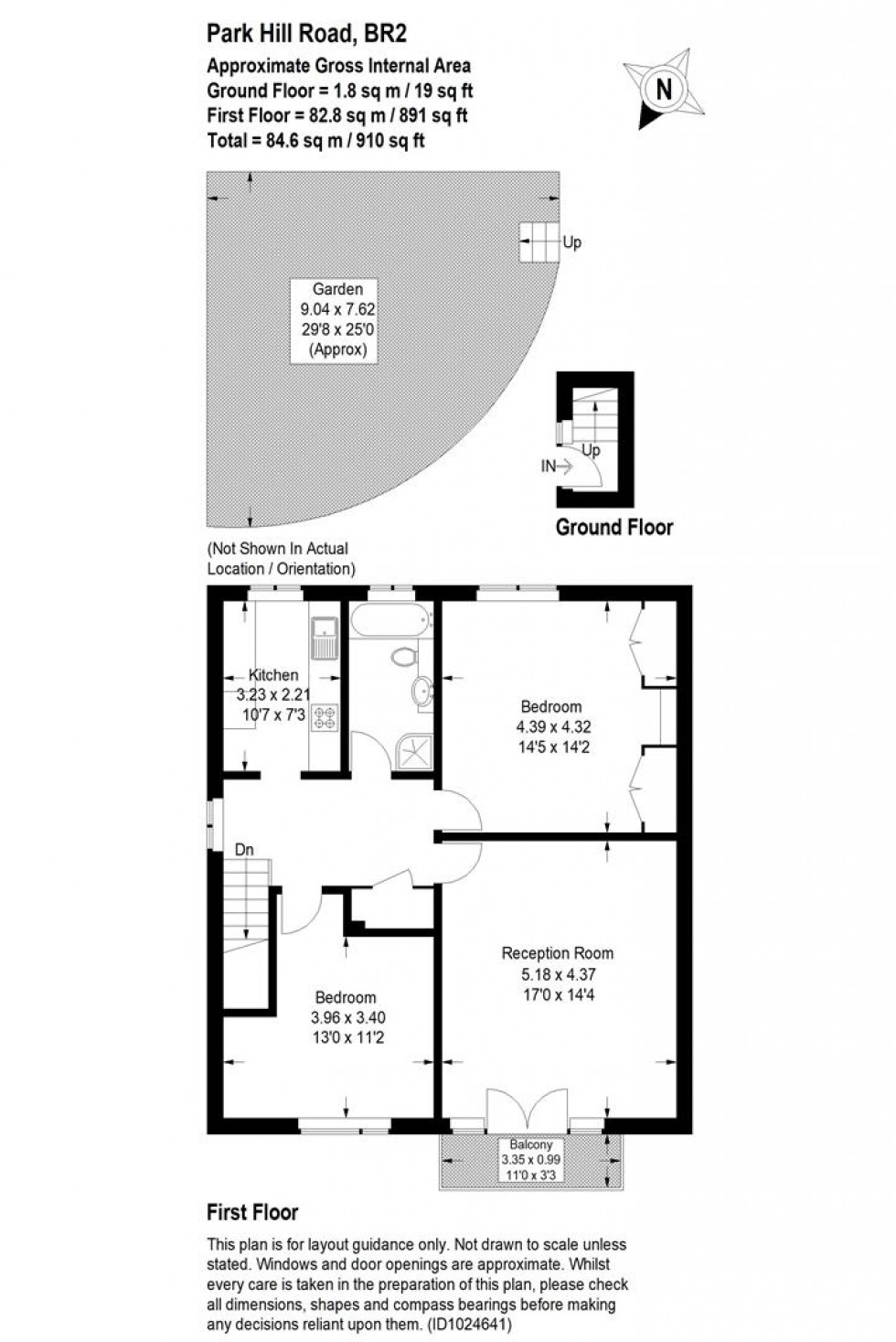 Floorplan for Park Hill Road, Bromley